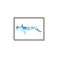 Picture of Blue Splash Shark IV _GroupedProduct_Rectangle_Landscape_Mini_ _GroupedProduct_Rectangle_Landscape_Canvas_Framed_
