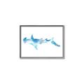 Picture of Blue Splash Shark IV _GroupedProduct_Rectangle_Landscape_Mini_ _GroupedProduct_Rectangle_Landscape_Canvas_Framed_