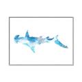 Picture of Blue Splash Shark IV _GroupedProduct_Rectangle_Landscape_Mini_ _GroupedProduct_Rectangle_Landscape_Canvas_Framed_