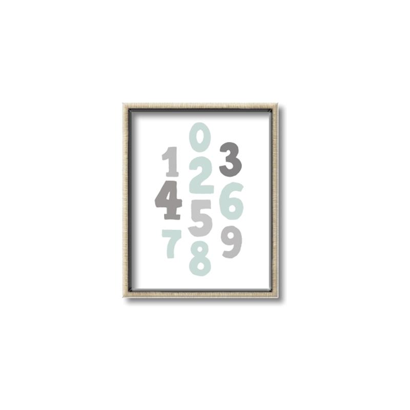 Picture of Mint Numbers _GroupedProduct_Rectangle_Portrait_Mini_ _GroupedProduct_Rectangle_Portrait_Canvas_Framed_