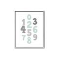 Picture of Mint Numbers _GroupedProduct_Rectangle_Portrait_Mini_ _GroupedProduct_Rectangle_Portrait_Canvas_Framed_