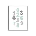 Picture of Mint Numbers _GroupedProduct_Rectangle_Portrait_Mini_ _GroupedProduct_Rectangle_Portrait_Canvas_Framed_