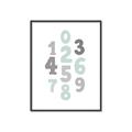 Picture of Mint Numbers _GroupedProduct_Rectangle_Portrait_Mini_ _GroupedProduct_Rectangle_Portrait_Canvas_Framed_