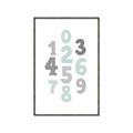 Picture of Mint Numbers _GroupedProduct_Rectangle_Portrait_Mini_ _GroupedProduct_Rectangle_Portrait_Canvas_Framed_