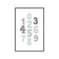 Picture of Mint Numbers _GroupedProduct_Rectangle_Portrait_Mini_ _GroupedProduct_Rectangle_Portrait_Canvas_Framed_