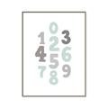 Picture of Mint Numbers _GroupedProduct_Rectangle_Portrait_Mini_ _GroupedProduct_Rectangle_Portrait_Canvas_Framed_