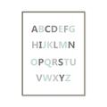 Picture of Mint Alphabet I _GroupedProduct_Rectangle_Portrait_Mini_ _GroupedProduct_Rectangle_Portrait_Canvas_Framed_