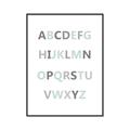 Picture of Mint Alphabet I _GroupedProduct_Rectangle_Portrait_Mini_ _GroupedProduct_Rectangle_Portrait_Canvas_Framed_