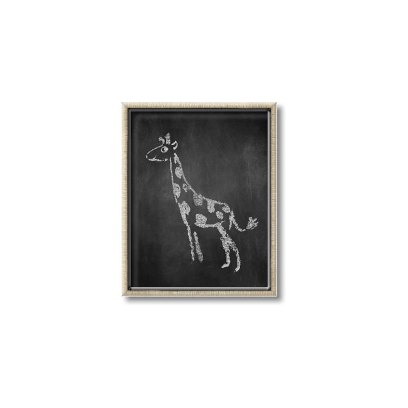 Picture of Chalk Giraffe _GroupedProduct_Rectangle_Portrait_Mini_ _GroupedProduct_Rectangle_Portrait_Canvas_Framed_