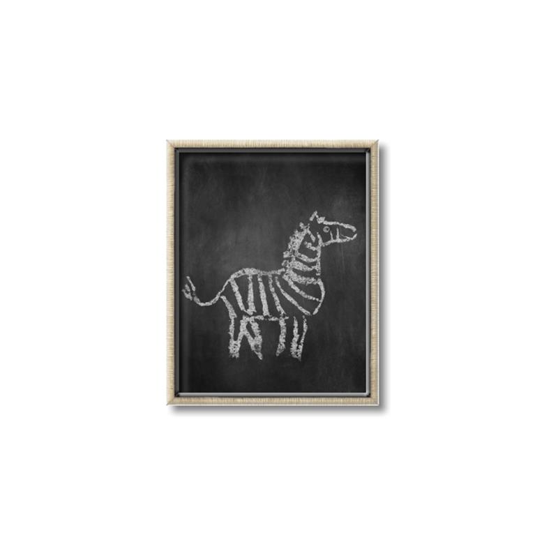 Picture of Chalk Zebra _GroupedProduct_Rectangle_Portrait_Mini_ _GroupedProduct_Rectangle_Portrait_Canvas_Framed_