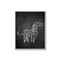 Picture of Chalk Zebra _GroupedProduct_Rectangle_Portrait_Mini_ _GroupedProduct_Rectangle_Portrait_Canvas_Framed_