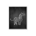 Picture of Chalk Zebra _GroupedProduct_Rectangle_Portrait_Mini_ _GroupedProduct_Rectangle_Portrait_Canvas_Framed_