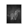 Picture of Chalk Zebra _GroupedProduct_Rectangle_Portrait_Mini_ _GroupedProduct_Rectangle_Portrait_Canvas_Framed_
