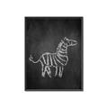 Picture of Chalk Zebra _GroupedProduct_Rectangle_Portrait_Mini_ _GroupedProduct_Rectangle_Portrait_Canvas_Framed_