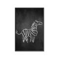 Picture of Chalk Zebra _GroupedProduct_Rectangle_Portrait_Mini_ _GroupedProduct_Rectangle_Portrait_Canvas_Framed_