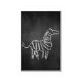 Picture of Chalk Zebra _GroupedProduct_Rectangle_Portrait_Mini_ _GroupedProduct_Rectangle_Portrait_Canvas_Framed_