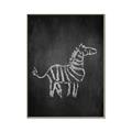 Picture of Chalk Zebra _GroupedProduct_Rectangle_Portrait_Mini_ _GroupedProduct_Rectangle_Portrait_Canvas_Framed_