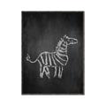 Picture of Chalk Zebra _GroupedProduct_Rectangle_Portrait_Mini_ _GroupedProduct_Rectangle_Portrait_Canvas_Framed_