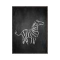 Picture of Chalk Zebra _GroupedProduct_Rectangle_Portrait_Mini_ _GroupedProduct_Rectangle_Portrait_Canvas_Framed_
