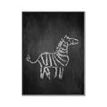 Picture of Chalk Zebra _GroupedProduct_Rectangle_Portrait_Mini_ _GroupedProduct_Rectangle_Portrait_Canvas_Framed_