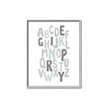 Picture of Mint Alphabet II _GroupedProduct_Rectangle_Portrait_Mini_ _GroupedProduct_Rectangle_Portrait_Canvas_Framed_