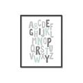 Picture of Mint Alphabet II _GroupedProduct_Rectangle_Portrait_Mini_ _GroupedProduct_Rectangle_Portrait_Canvas_Framed_