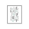 Picture of Mint Alphabet II _GroupedProduct_Rectangle_Portrait_Mini_ _GroupedProduct_Rectangle_Portrait_Canvas_Framed_