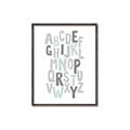 Picture of Mint Alphabet II _GroupedProduct_Rectangle_Portrait_Mini_ _GroupedProduct_Rectangle_Portrait_Canvas_Framed_