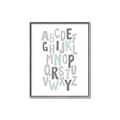 Picture of Mint Alphabet II _GroupedProduct_Rectangle_Portrait_Mini_ _GroupedProduct_Rectangle_Portrait_Canvas_Framed_