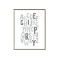 Picture of Mint Alphabet II _GroupedProduct_Rectangle_Portrait_Mini_ _GroupedProduct_Rectangle_Portrait_Canvas_Framed_