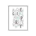 Picture of Mint Alphabet II _GroupedProduct_Rectangle_Portrait_Mini_ _GroupedProduct_Rectangle_Portrait_Canvas_Framed_