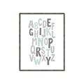 Picture of Mint Alphabet II _GroupedProduct_Rectangle_Portrait_Mini_ _GroupedProduct_Rectangle_Portrait_Canvas_Framed_