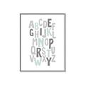 Picture of Mint Alphabet II _GroupedProduct_Rectangle_Portrait_Mini_ _GroupedProduct_Rectangle_Portrait_Canvas_Framed_