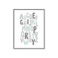 Picture of Mint Alphabet II _GroupedProduct_Rectangle_Portrait_Mini_ _GroupedProduct_Rectangle_Portrait_Canvas_Framed_