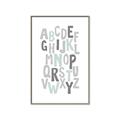 Picture of Mint Alphabet II _GroupedProduct_Rectangle_Portrait_Mini_ _GroupedProduct_Rectangle_Portrait_Canvas_Framed_