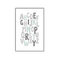Picture of Mint Alphabet II _GroupedProduct_Rectangle_Portrait_Mini_ _GroupedProduct_Rectangle_Portrait_Canvas_Framed_