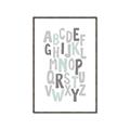 Picture of Mint Alphabet II _GroupedProduct_Rectangle_Portrait_Mini_ _GroupedProduct_Rectangle_Portrait_Canvas_Framed_