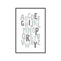 Picture of Mint Alphabet II _GroupedProduct_Rectangle_Portrait_Mini_ _GroupedProduct_Rectangle_Portrait_Canvas_Framed_