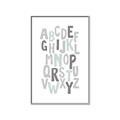 Picture of Mint Alphabet II _GroupedProduct_Rectangle_Portrait_Mini_ _GroupedProduct_Rectangle_Portrait_Canvas_Framed_