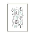 Picture of Mint Alphabet II _GroupedProduct_Rectangle_Portrait_Mini_ _GroupedProduct_Rectangle_Portrait_Canvas_Framed_