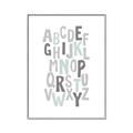 Picture of Mint Alphabet II _GroupedProduct_Rectangle_Portrait_Mini_ _GroupedProduct_Rectangle_Portrait_Canvas_Framed_