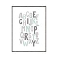 Picture of Mint Alphabet II _GroupedProduct_Rectangle_Portrait_Mini_ _GroupedProduct_Rectangle_Portrait_Canvas_Framed_