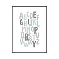 Picture of Mint Alphabet II _GroupedProduct_Rectangle_Portrait_Mini_ _GroupedProduct_Rectangle_Portrait_Canvas_Framed_