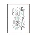 Picture of Mint Alphabet II _GroupedProduct_Rectangle_Portrait_Mini_ _GroupedProduct_Rectangle_Portrait_Canvas_Framed_