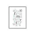 Picture of Mint Alphabet III _GroupedProduct_Rectangle_Portrait_Mini_ _GroupedProduct_Rectangle_Portrait_Canvas_Framed_