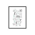 Picture of Mint Alphabet III _GroupedProduct_Rectangle_Portrait_Mini_ _GroupedProduct_Rectangle_Portrait_Canvas_Framed_