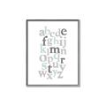 Picture of Mint Alphabet III _GroupedProduct_Rectangle_Portrait_Mini_ _GroupedProduct_Rectangle_Portrait_Canvas_Framed_