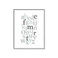 Picture of Mint Alphabet III _GroupedProduct_Rectangle_Portrait_Mini_ _GroupedProduct_Rectangle_Portrait_Canvas_Framed_