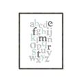 Picture of Mint Alphabet III _GroupedProduct_Rectangle_Portrait_Mini_ _GroupedProduct_Rectangle_Portrait_Canvas_Framed_