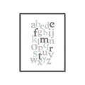 Picture of Mint Alphabet III _GroupedProduct_Rectangle_Portrait_Mini_ _GroupedProduct_Rectangle_Portrait_Canvas_Framed_